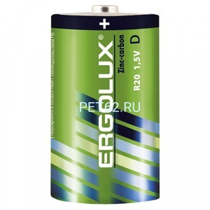 Батарейка Ergolux R20 SR2 (R20SR2, батарейка,1.5В)