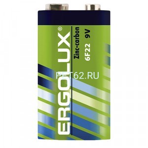 Батарейка Ergolux 6F22 SR1 (6F22SR1, 9В)