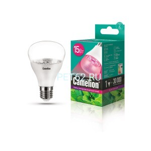 Лампа светодиодная для растений Camelion15 вт  LED15-PL/BIO/E27