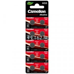  Батарейка Camelion G 5  BL-10 Mercury FRee (AG5-BP10(0%Hg), 393A/LR754/193 батарейка для часов)