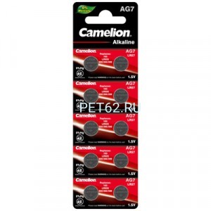  Батарейка Camelion G 7  BL-10 Mercury FRee (AG7-BP10(0%Hg), 395A/LR926/195 батарейка для часов)