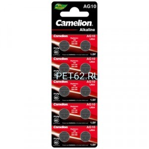  Батарейка Camelion G10  BL-10 Mercury FRee (AG10-BP10(0%Hg), 389A/LR1130/189 батарейка для часов)