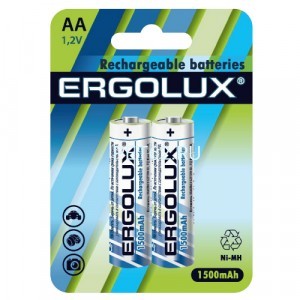 Аккумулятор Ergolux AA-1500mAh Никель - металлогидридный Ni-Mh BL-2 ( 1.2В)