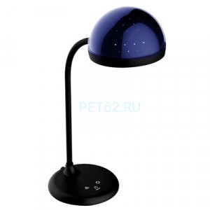 Настольный LED светильник с встроенным RGB-проектором Звездное небо Camelion KD-828 C02 чёрный