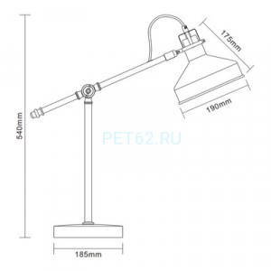 Светильник настольный Camelion KD-425 Amsterdam С62 черный+медь