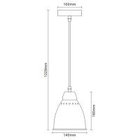 Светильник подвесной Camelion PL-430S-1 LOFT С59 старинная медь