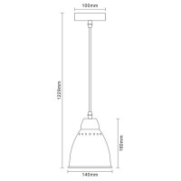 Светильник подвесной Camelion PL-430S-1 LOFT С30 хром