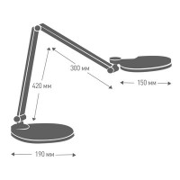 Настольный LED светильник Camelion KD-865 C03 серебро