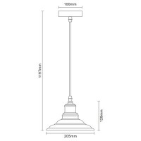 Светильник подвесной Camelion PL-600 LOFT С67 черный+старинная медь