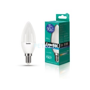 Светодиодная лампа  Camelion 10 вт LED10-Свеча (C35)/6500К/E14