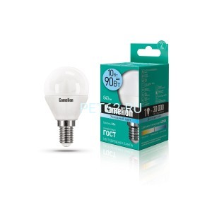 Светодиодная лампа  Camelion 10 вт LED10-Шарик (G45)/4500К/E14