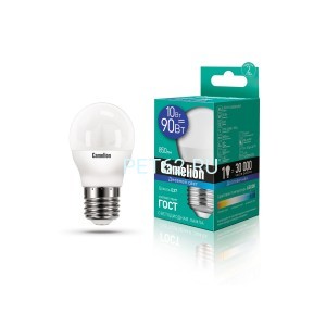 Светодиодная лампа  Camelion 10 вт LED10-Шарик (G45)/6500К/E27