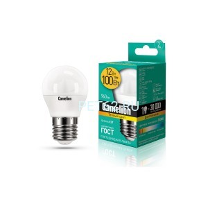 Светодиодная лампа Camelion 12 вт LED12-Шарик (G45)/3000К/E27