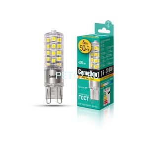 Светодиодная лампа Camelion 6вт LED6-G9-NF/3000К/G9