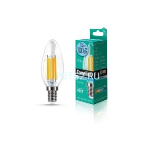 Светодиодная лампа  Camelion 12 вт LED12-Свеча (C35)-FL-Лампа нитевидная (Filament)/4500К/E14