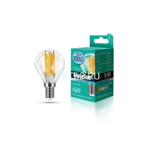 Светодиодная лампа  Camelion 12 вт LED12-Шарик (G45)-FL-Лампа нитевидная (Filament)/4500К/E14