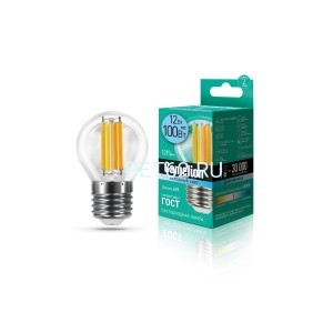 Светодиодная лампа  Camelion 12 вт LED12-Шарик (G45)-FL-Лампа нитевидная (Filament)/4500К/E27