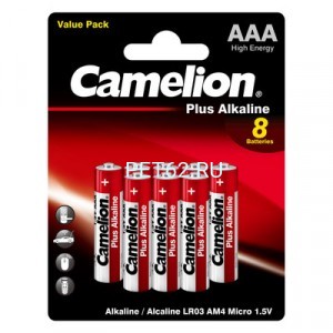  Батарейка алкалиновая Camelion LR03-BP8