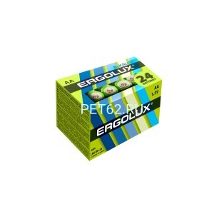 Батарейка Ergolux  LR6 Alkaline BP-24 (LR6 BP-24, батарейка,1.5В)