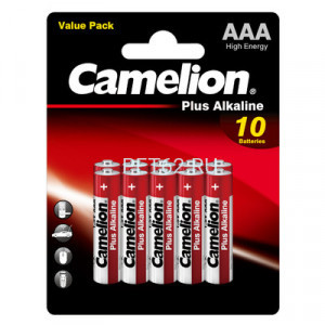Батарейка алкалиновая  Camelion  LR03 Plus Alkaline BLOCK-10 (LR03-BP10)