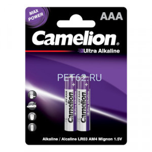 Батарейка алкалиновая  Camelion  LR03 Plus Alkaline (LR03-BP2UT)