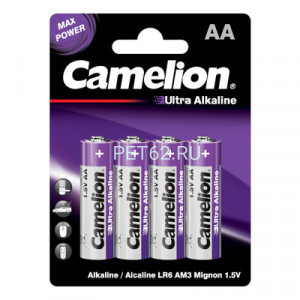 Батарейка алкалиновая  Camelion  LR06 Ultra (LR6-BP4UT)