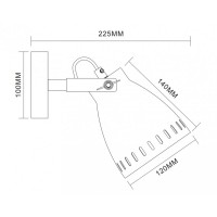 Светильник настенный Camelion  WML-428-1 New York С08 серый