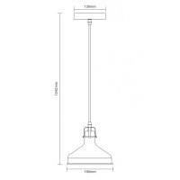 Светильник подвесной Camelion PL-425S Amsterdam С62 черный+медь