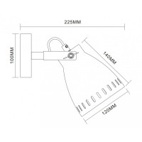 Светильник настенный Camelion  WML-428-1 New York С01 белый