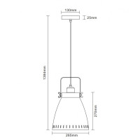 Светильник подвесной Camelion PL-428L New York С62 черный+медь