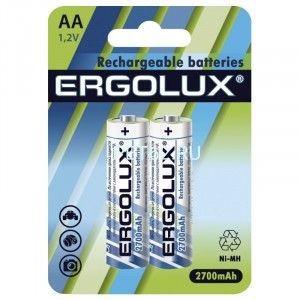 Аккумулятор Ergolux AA-2700mAh Никель - металлогидридный Ni-Mh BL-2 ( 1.2В)