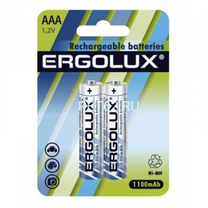 Аккумулятор Ergolux AAA-1100mAh Никель - металлогидридный Ni-Mh BL-2 ( 1.2В)